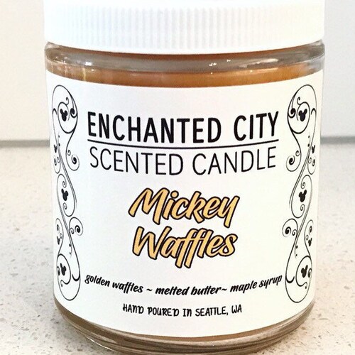 Mickey Waffles Candle Disney Parks Scents 100 Natural Wax Etsy