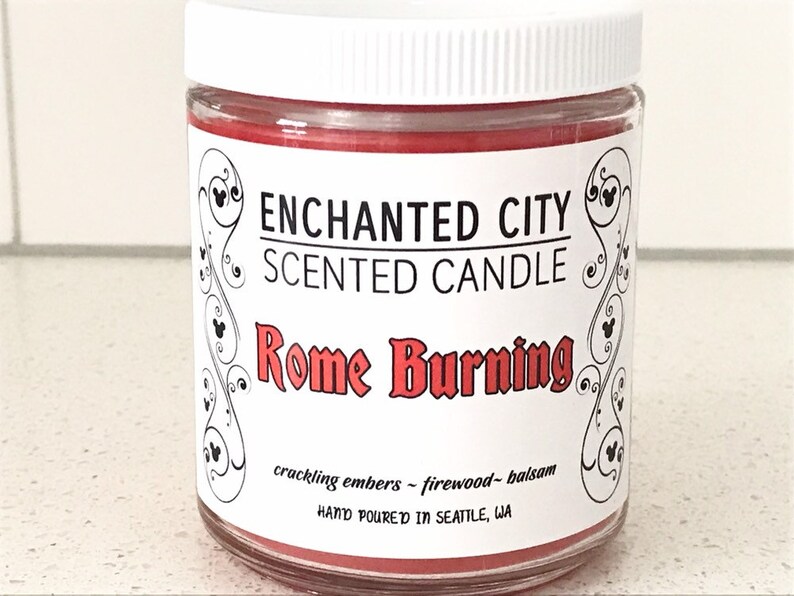 Rome Burning Candle Disney Parks Scents Soy Blend Gift image 0