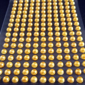 selbstklebende Halbperlen rund 4 mm gelb