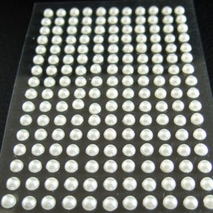 selbstklebende Halbperlen rund 4 mm creme
