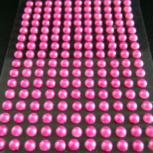 selbstklebende Halbperlen rund 4 mm pink