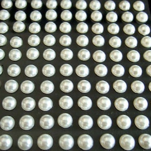 selbstklebende Halbperlen rund 6 mm creme