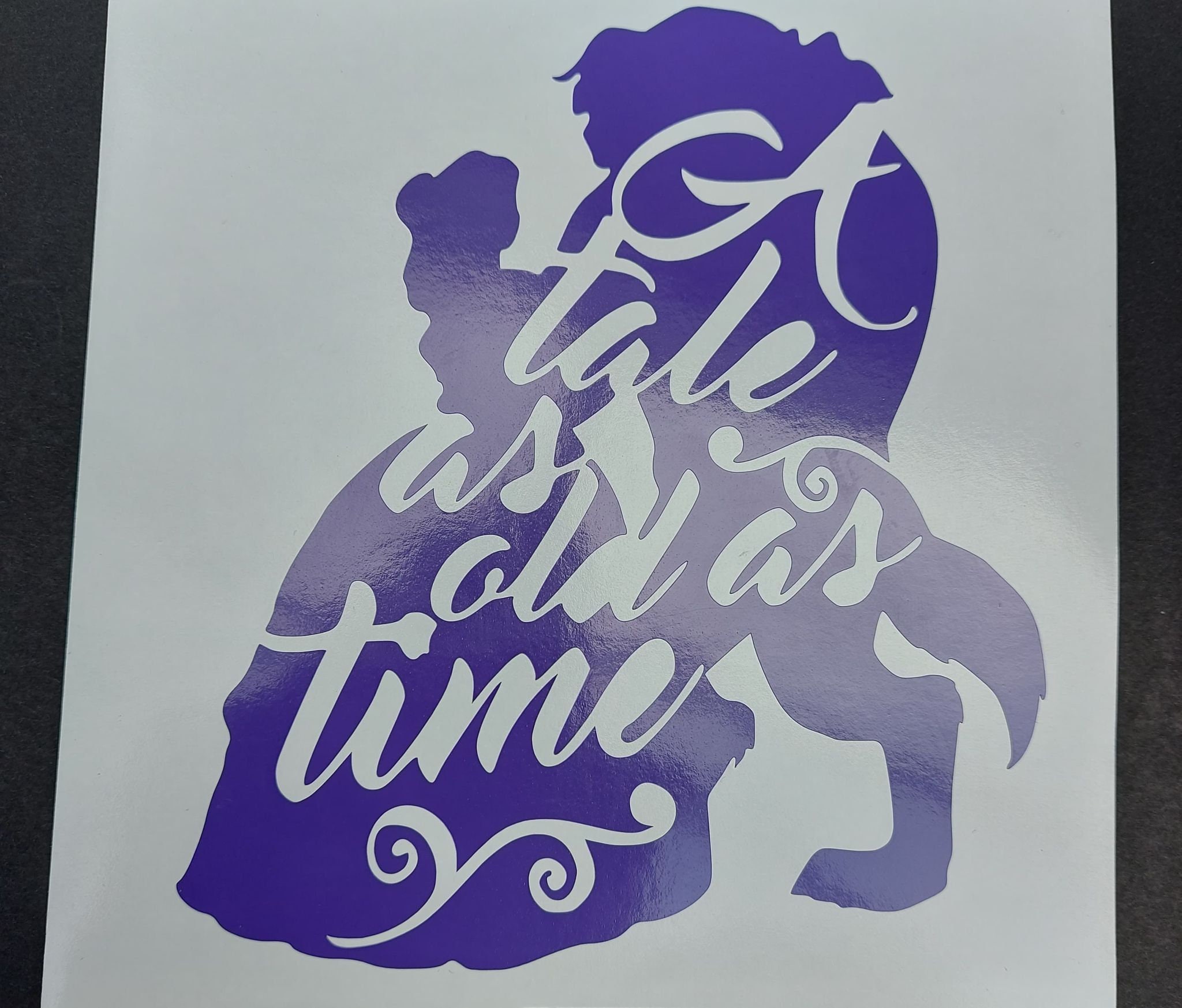 Disney vinyl decal Beauty and the Beast tale as old as time Etsy