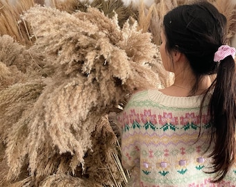 Reed Pampas (from 10 stems), brown pampas grass, wild pampas fronds in large, pampas grass centerpiece, boho centerpiece