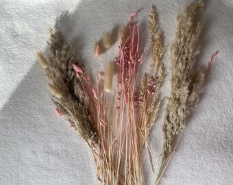 Natural Pampas Bouquet | Large Dried Flower Package | Mixed Pampas Grass | Handmade Bouquet | Wedding Flowers | Boho Decor