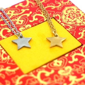 Make a wish, Stern am Himmel, personalisierter Anhänger mit Gravur, passender Kette, Gold Roségold, Silber, Charm, Gravurplatte Bild 6