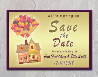 Inspired Disney Pixar Up Wedding Save The Date || Personalised || Customised || Digital || Printable