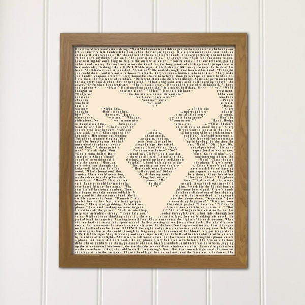Printed Inspired Mortal Instruments || Runes || Quote || Book Text || Mailed Print || Any Colour