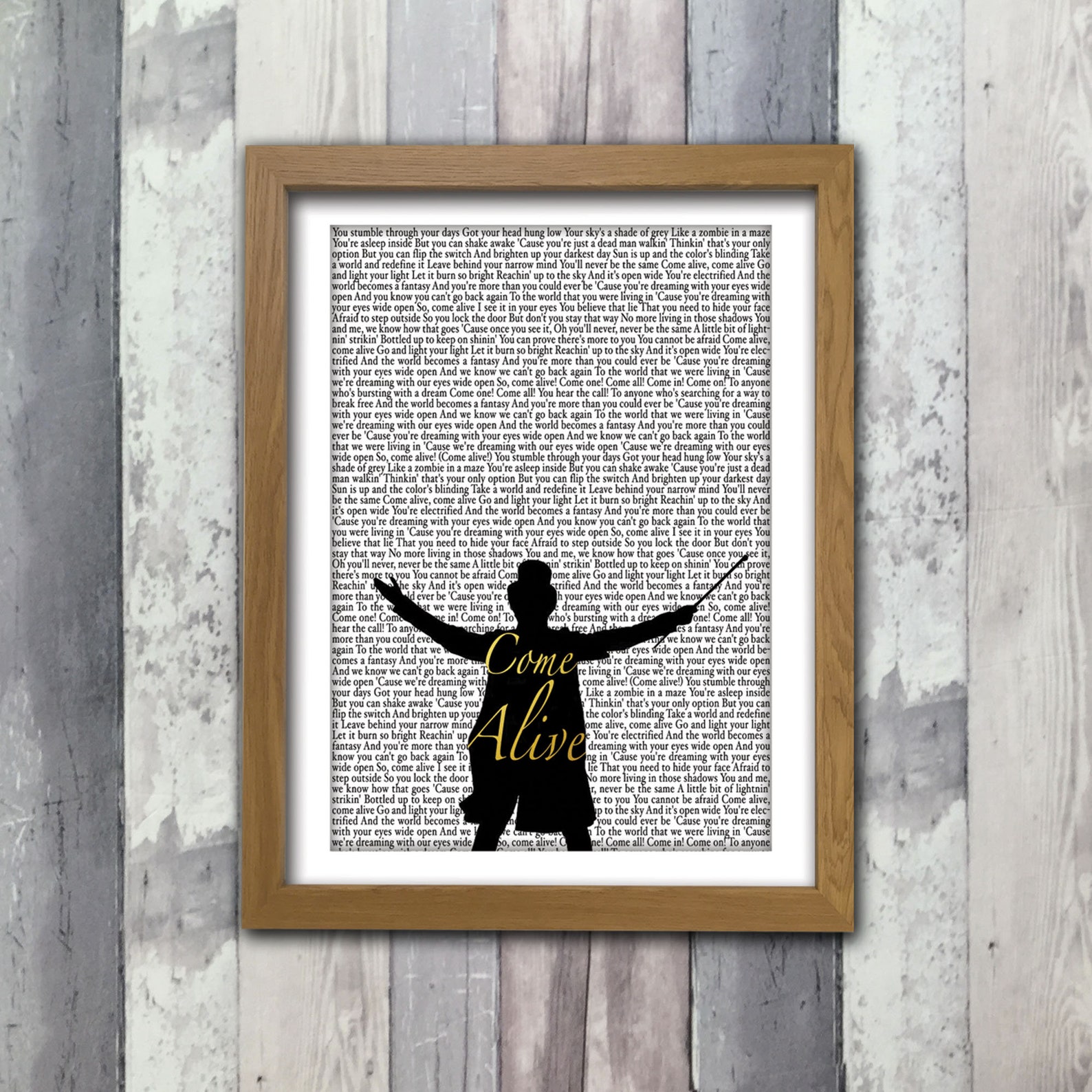 Printed Inspired Greatest Showman Print Come Alive Quote - Etsy