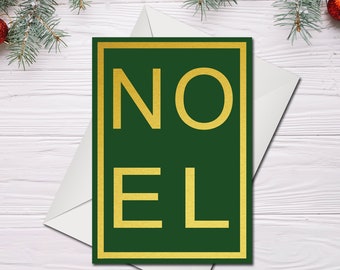 Noel || Christmas || Greetings Card || Envelope || A5 || Any Colour || Personalised || Custom