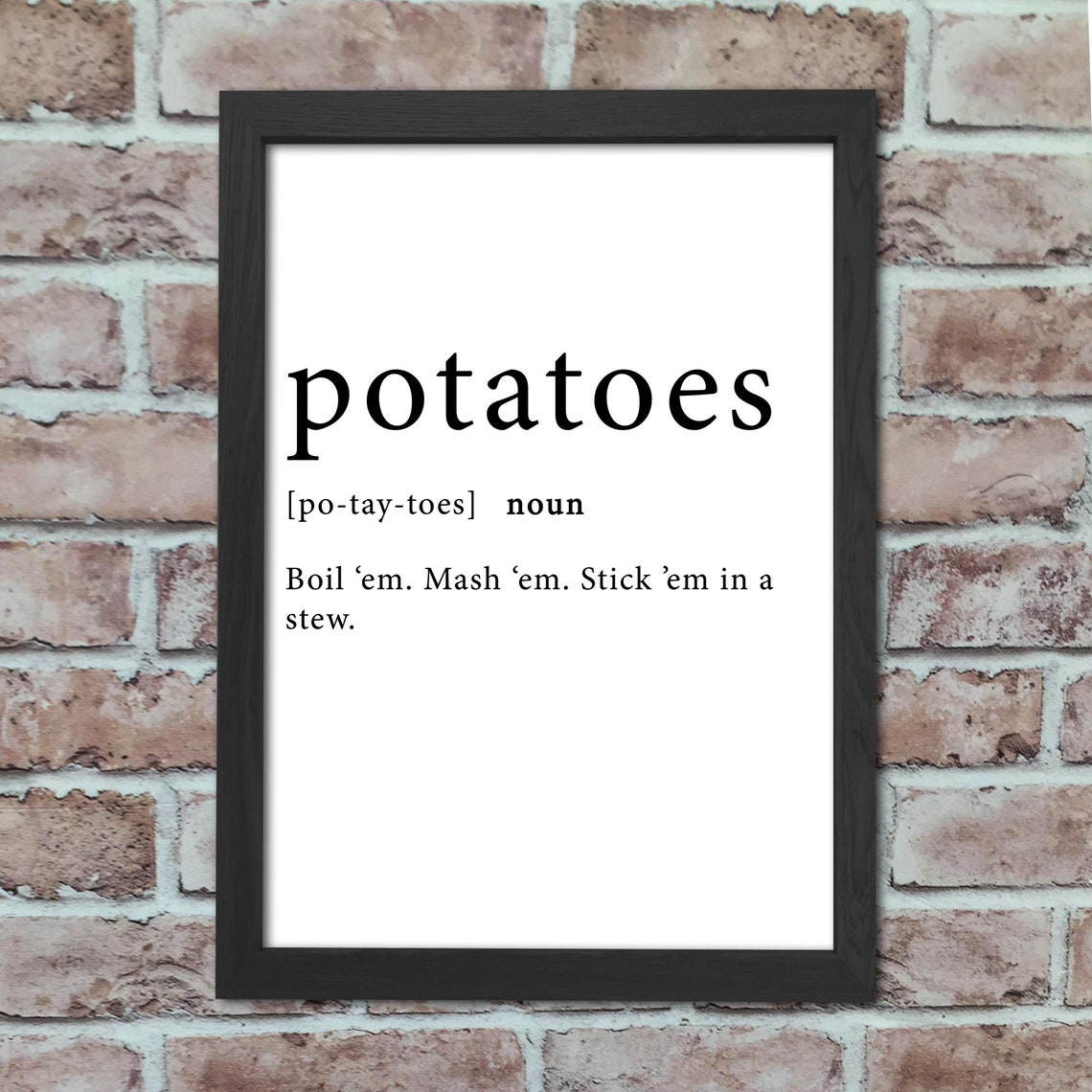 Printed Lord of the Rings Potatoes Art Print Samwise Gamgee Etsy