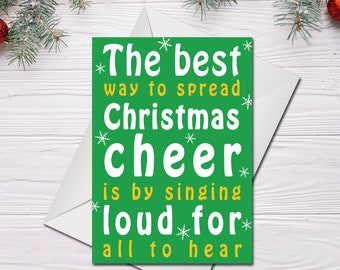 Christmas Cheer || Christmas || Greetings Card || Envelope || A5 || Any Colour || Personalised || Custom