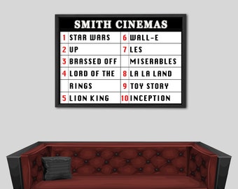 Digital Personalised Cinema Movie Sign || Cinema Room || Home Cinema || Film Poster || Digital Download || Printable || Table Plan