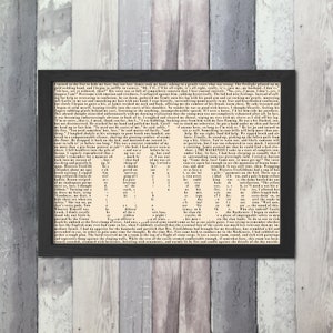 Printed Inspired Outlander || Stones || Quote || Book Text || Mailed Print || Any Colour