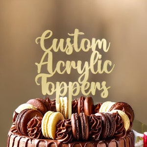 Personalisierte alles Gute zum Geburtstag benutzerdefinierte Kuchen Topper Feier Party Decor Geburtstage, Jubiläen, Hochzeiten, Weihnachten, Taufe Toppers