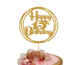 Happy 13th Birthday | 13th Birthday Cake Topper | Custom Cake Topper | Any Year | Teenage Party | Happy Birthday | Cake Topper | Happy 18th