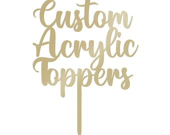 Custom Personalised Acrylic Cake Topper | Wedding, Birthday, Anniversary, Christening, Communion | Decoration | Lightweight | Easy to Clean