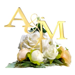 Monogram Acrylic Wedding Cake Topper, Toppers for Wedding, Custom Toppers, Custom Initials Topper, Mr and Mrs Cake Topper, Anniversary