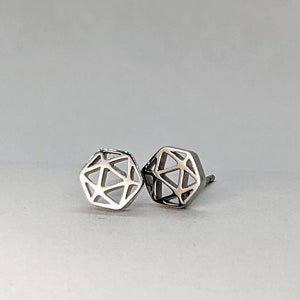 Dice Stud Earrings - D20 Earrings - Dice Studs - Dice Jewelry - Dungeons and Dragons Accessories - D&D Gift