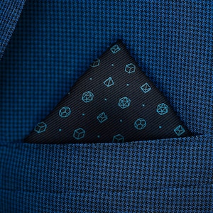Polyhedral Dice Pocket Square: D&D Wedding TTRPG Gift - TTRPG Formal Wear