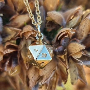 3D D20 Necklace - Dice Necklace - Polyhedral Dice Charm Necklace - 3D Dice Jewelry - Dungeons and Dragons Necklace - D&D Necklace