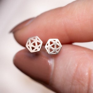 New MINIATURE Dice Stud Earrings - Mini D20 Earrings - Dainty Dice Studs - Dice Jewelry - Dungeons and Dragons Accessories - D&D Gift