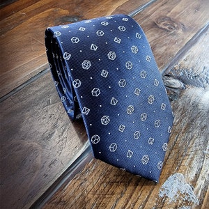 The Original Stylish Polyhedral Dice Necktie Dice Tie D&D Dungeon Master's Gift DnD Accessory image 4