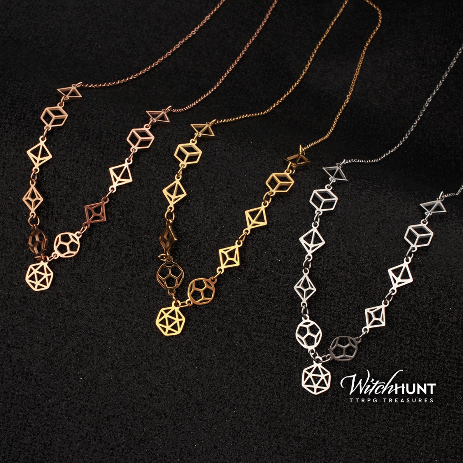 Dice Set Necklace D20 Necklace Polyhedral Dice Charm Etsy UK