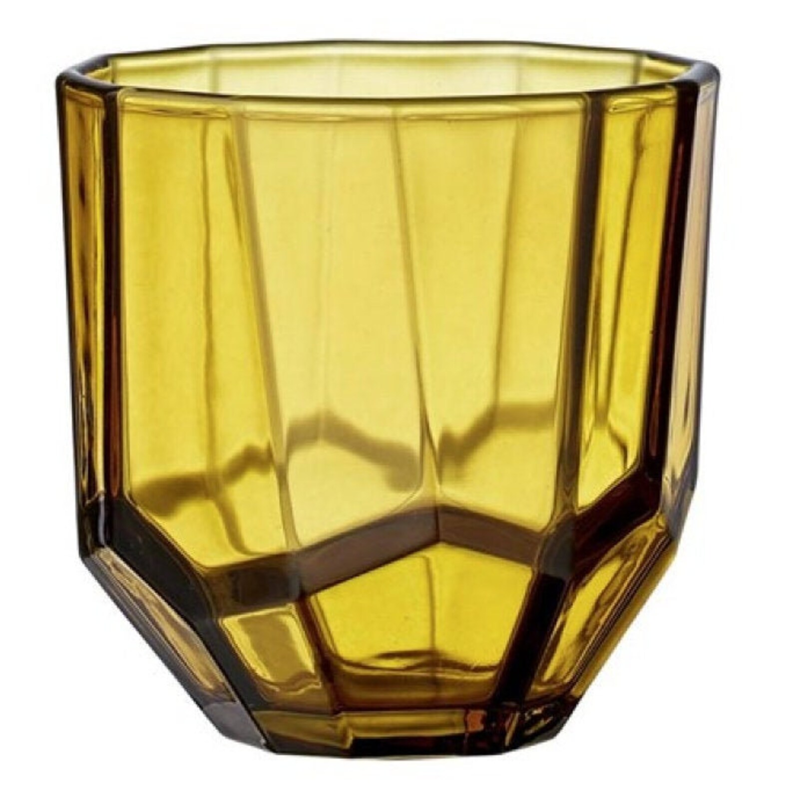 Amber Glass Tealight Holder Etsy UK