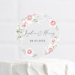 Personalised Wedding Cake Topper, Engagement Cake Topper, Wedding Acrylic Cake Topper, Mr & Mrs Cake Topper, Wedding Cake Decorations