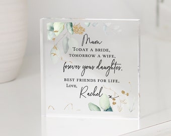 Personalised Mother of the Bride Gift, Gift for Mum, Daughter to Mother Gift, Gifts From The Bride, Wedding Day Gifts, Mum Gifts
