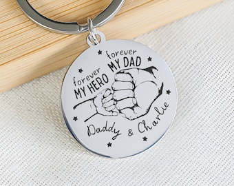 Personalised Engraved Daddy Keyring, Father's Day Keyring, Daddy Gift, Daddy Birthday Gift, Gifts for Daddy, Dad, Grandad Birthday Gift