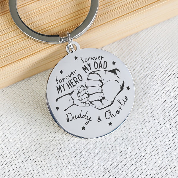 Personalised Engraved Daddy Keyring, Father's Day Keyring, Daddy Gift, Daddy Birthday Gift, Gifts for Daddy, Dad, Grandad Birthday Gift