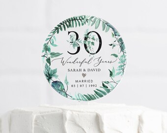 Personalised Anniversary Cake Topper, Special Anniversary Cake Topper, 10th 20th 25th 30th 40th 50th Anniversary, Cake Decorations
