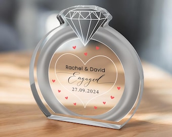 Personalised Engagement Gift, She Said Yes Gift, Engaged Gift, Engagement Keepsake Gift, Special Date Gift, Keepsake Presents