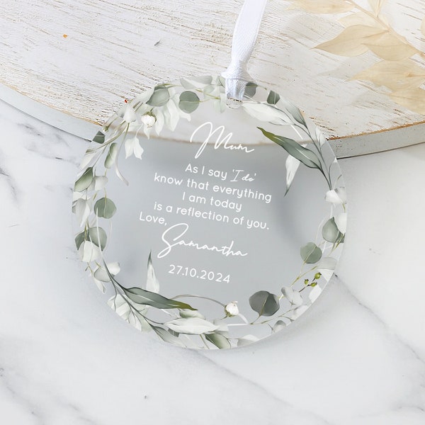 Mother of the Bride Gift, Frosted Acrylic, Mum of Bride Gift, Gifts from Bride, Wedding Day Gifts, Gifts from Bride, Special Quote Mum Gift