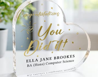 Personalised Graduation Gift, Gradation Plaque, Well Done Congratulations Gift, Uni Leaving Gifts, University Leaving Present, Class of 2025