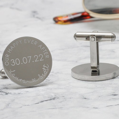 Personalised Engraved Bride to Groom Wedding Cufflinks Groom Etsy