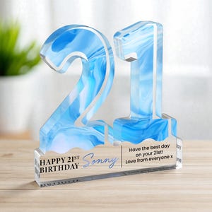 Personalised 21st Birthday Gift Plaque for Him, Happy 21st Birthday Gift For Him, 21st Birthday Gifts, Blue Diamond 21st Gift, Gift for Him