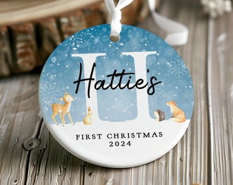 Personalised Baby's First Christmas Decoration, Babys 1st Christmas Keepsake, New Baby Christmas Gift, First Christmas Bauble, New Baby Gift