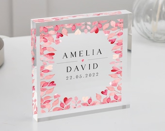 Personalised Anniversary Gift, Engagement Gift, Gifts For Husband, Engaged Gift, Special Date Keepsake Gift, Gift for Couples, Engaged Gifts