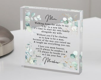 Mother of the Groom Gift, Son to Mum Gift, Gifts From Son, Gifts From The Groom, Wedding Gifts, Mum of Groom Gifts