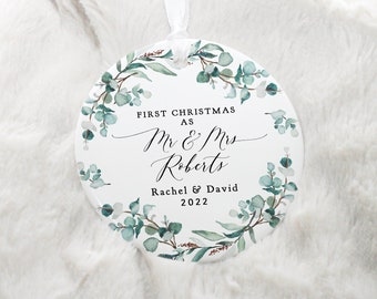 First Christmas Married Ornament, Mr & Mrs First Christmas Ornament, Married Christmas Keepsake, 1st Christmas Gifts, 1st Christmas Bauble