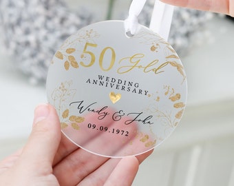 Golden 50th Anniversary Gift, Golden Anniversary Gift, Anniversary Plaque, Gifts For Husband, Anniversary Keepsake Gift, 50th Anniversary