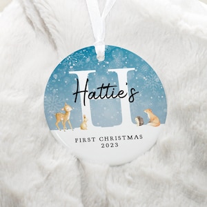 Personalised Baby's First Christmas Decoration, Babys 1st Christmas Keepsake, New Baby Christmas Gift, First Christmas Bauble, New Baby Gift