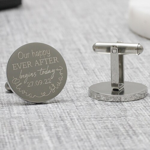 Personalised Engraved Bride to Groom Wedding Cufflinks Groom Etsy