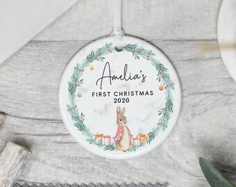 personalised baby xmas baubles