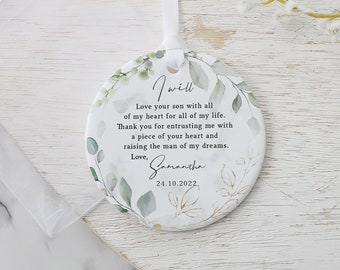 Personalised Mother of the Groom Bride Gift, Groom Quote Ceramic Keepsake, Mother of the Groom Wedding Gift, Wedding Keepsake