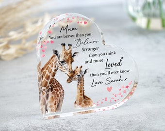 Personalised Gift for Mum, Mum Poem Plaque, Gift for Mum, Daughter to Mother Gift, Birthday Gift for Mum, Giraffe Animal Themed, Mum Gifts