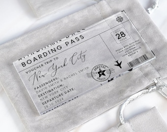 Personalised Surprise Holiday Gift, Boarding Pass Gift Box, Surprise Reveal Holiday Ticket, Special Ticket, Birthday Gift, Anniversary Gift,